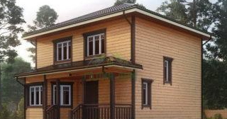 Двухэтажный дом из бруса в Салехарде от Строй-Слх - строительство от 136240 руб.