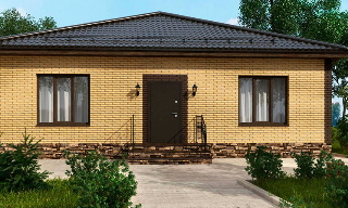 Проекты одноэтажных домов из кирпича | Строй-Слх - Салехард от 3668 рублей